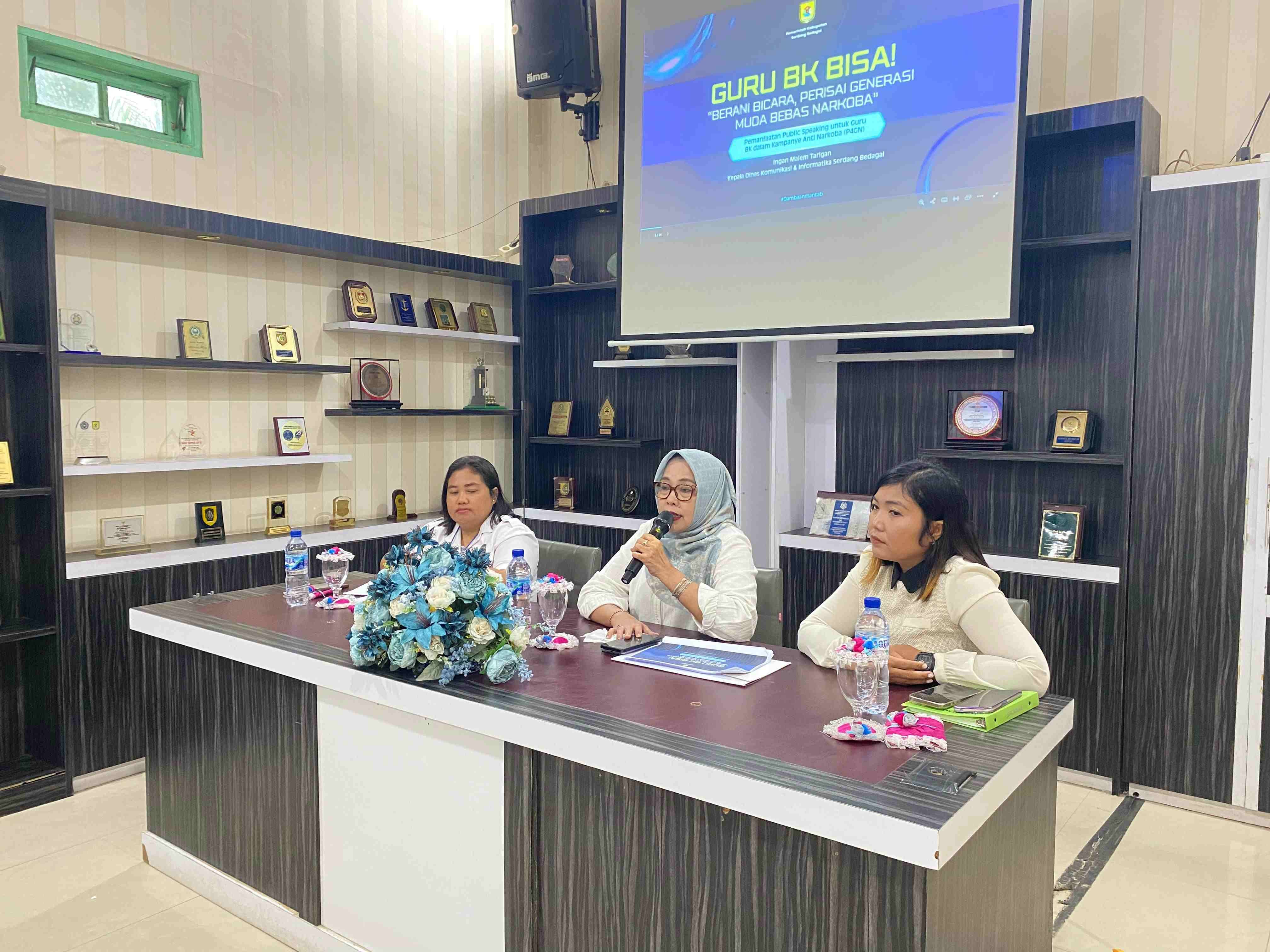 Kadis Kominfo Sergai Jadi Narasumber, Ajak Guru BK Bicara untuk Generasi Muda Bebas Narkoba