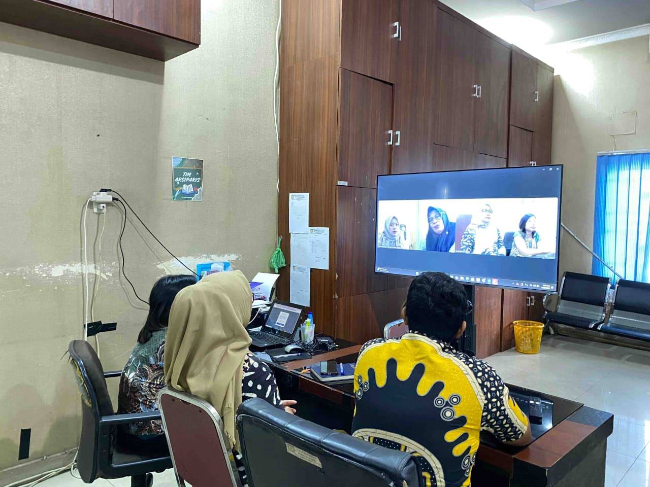 Perkuat Sinergi Pengelolaan Informasi, Kominfo Sergai Terima Koordinasi Kominfo Padang Sidempuan Secara Virtual